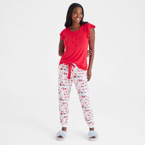 Women's Jogger Set (Short Sleeve) - I Chews You