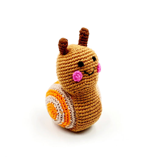 Yarn Rattle - Brown Snail