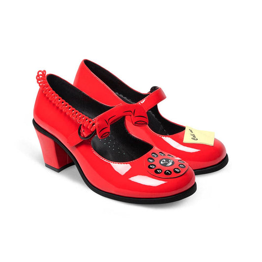 Women's Shoe - Chocolaticas® Mid Heels Call Me Mary Jane Pump
