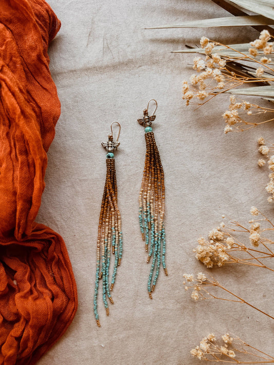 Earrings - Honeybee Set In Rust