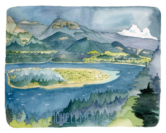Impresión de arte - Garganta del río Columbia 8'' x 10''