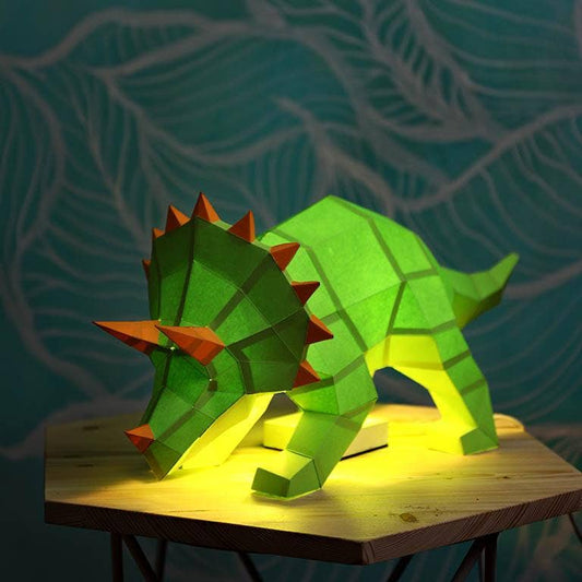 3D PaperCraft - Triceratops Lamp