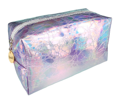 Makeup Bag -  Holographic Silver