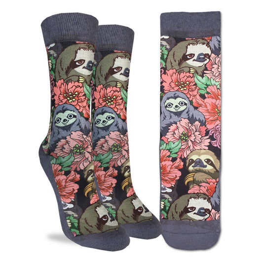 Women's Socks - Floral Sloths