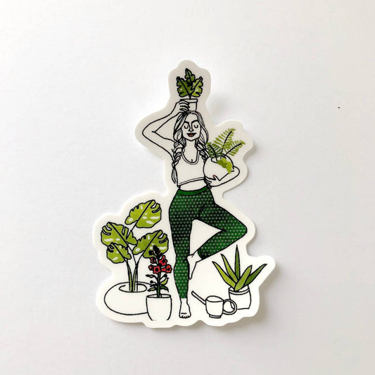 Sticker - Rad Woman (Yoga+Plants)