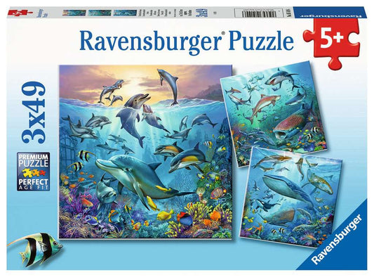 Puzzle Set - Ocean Life (3 x 49pc)