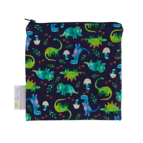 Reusable Snack & Everything Bag - Raining Dinos