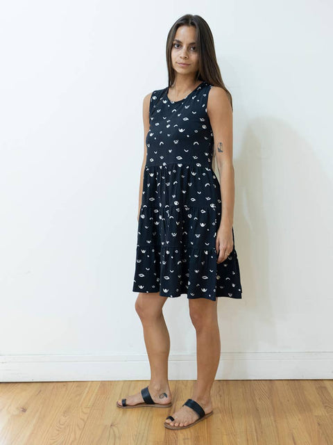 Vestido Bellini a capas - Ojos de ónix