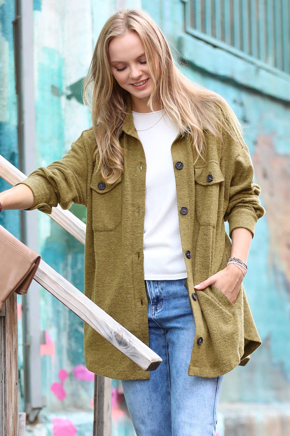 Shacket Oversized - Dusty Olive