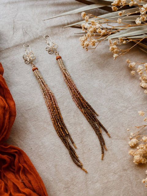 Earrings - Wildflower Set In Terracotta