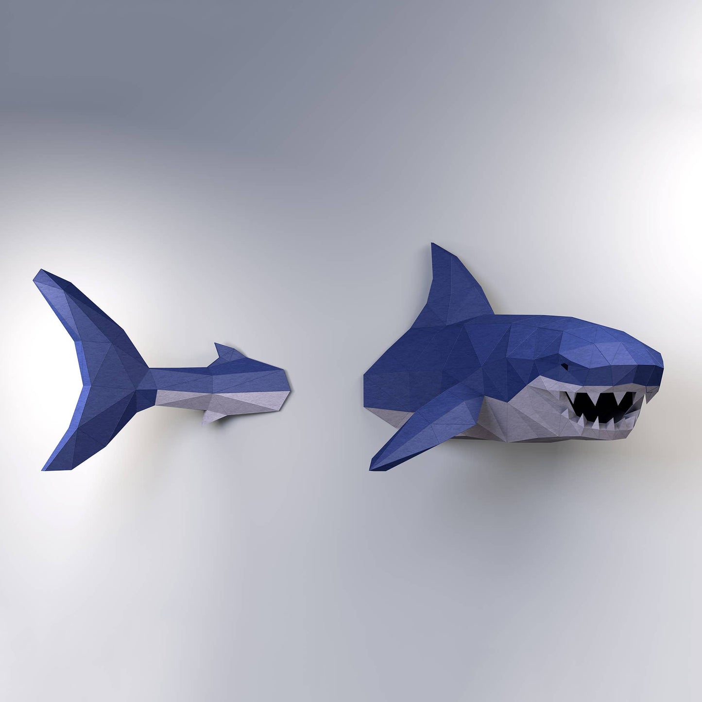 3D PaperCraft - Shark Wall Art