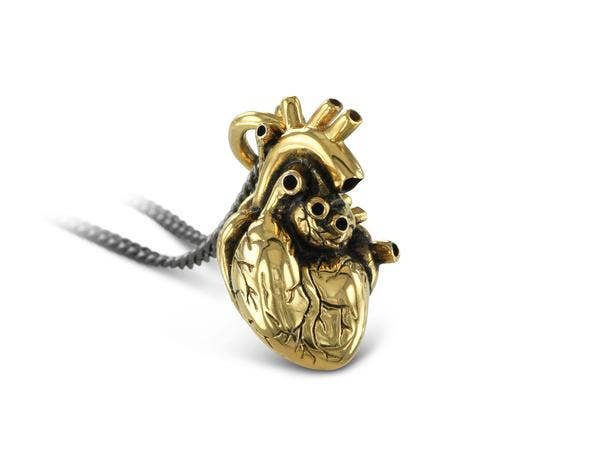 Jewelry - Anatomical Heart Necklace (Gold)