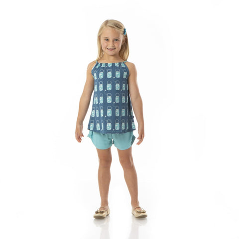 Gathered Cami and Shorts Outfit Set - Twilight Fireflies