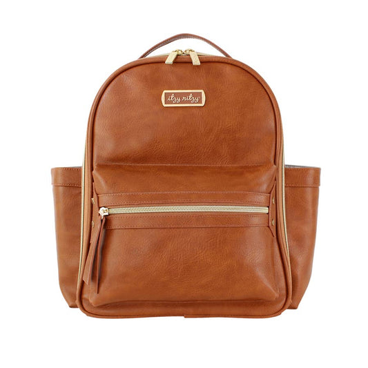 Diaper Bag Mini Backpack - Cognac