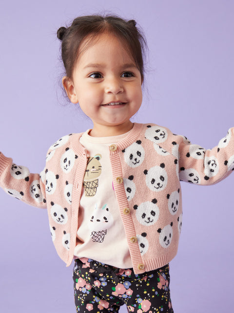 Last One - Size 6/9 M: Cardigan - Panda Party