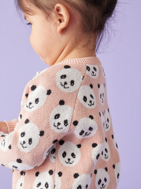 Last One - Size 6/9 M: Cardigan - Panda Party