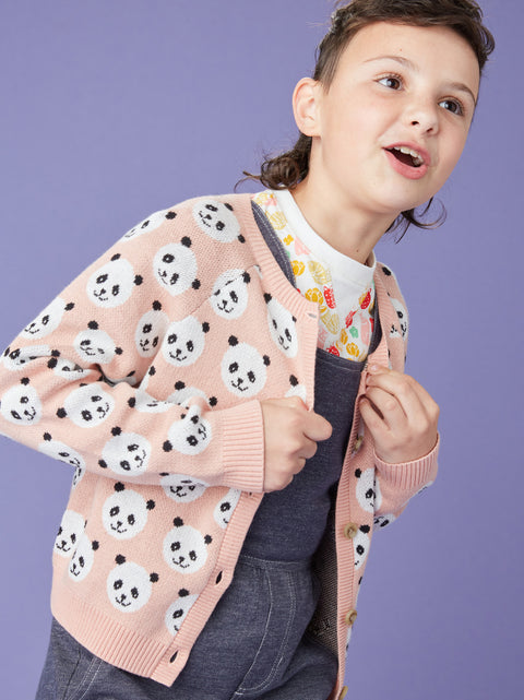 Last One - Size 6/9 M: Cardigan - Panda Party