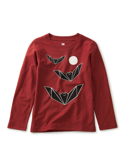 Graphic Tee (Long Sleeve) - Origami Bats (Glow in the Dark)