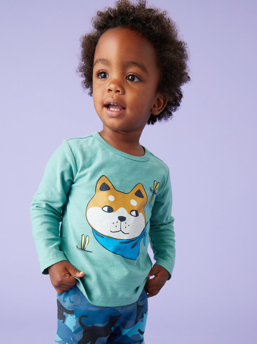 Tee (Long Sleeve) - Shiba Inu (Baby & Toddler Only)
