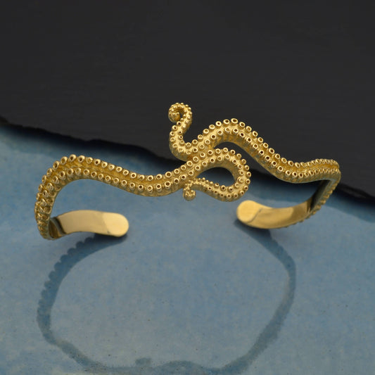 Cuff Bracelet - Octopus Tentacle Bronze