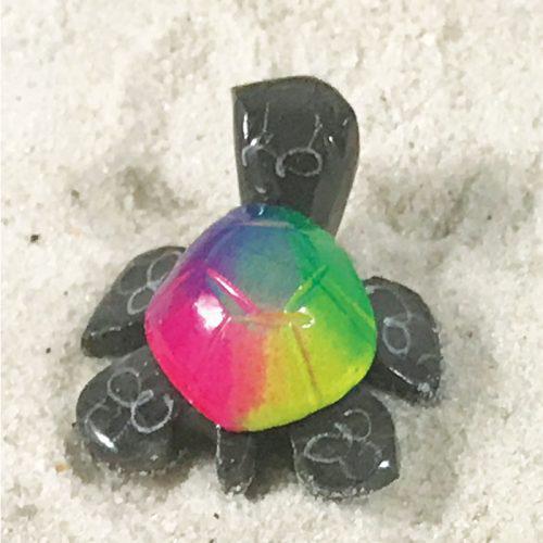 Marble Turtle - Rainbow 1.5 inch