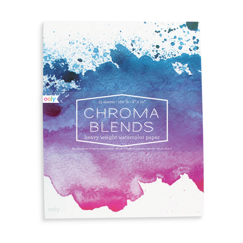 Chroma Blends - Pearlescent Watercolor Gift Set With Pad (12 Colors)