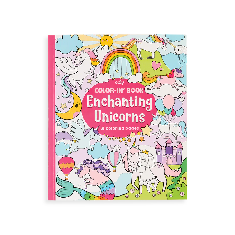 Color-in' Book - Enchanting Unicorns