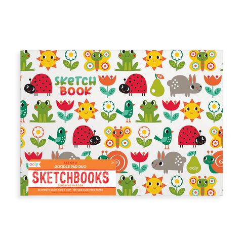 Sketchbook - Doodle Pad Duo Sunshine Garden ( Set Of 2)