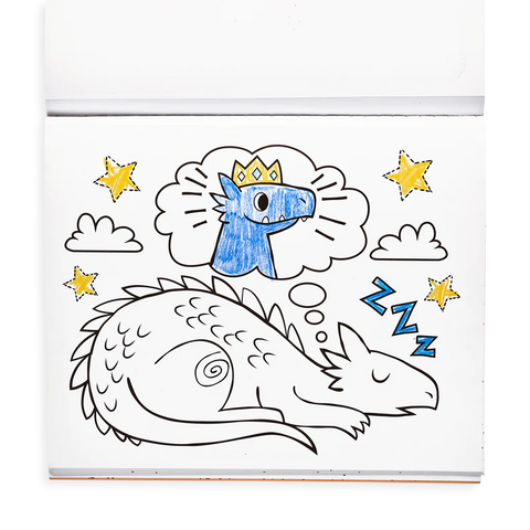 Color-in' Book - Knights & Dragons