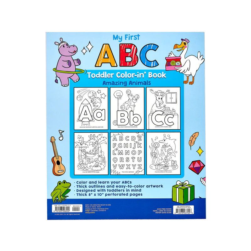 Color-in' Book - My First ABC Toddler Amazing Animals