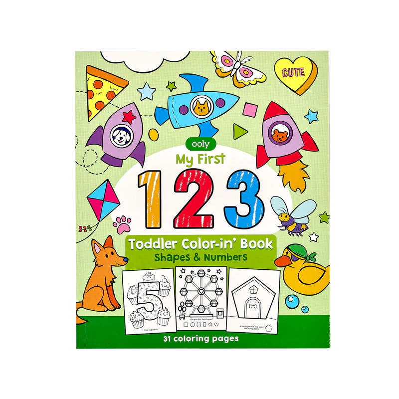 Toddler Color-in' Book - My First 1-2-3