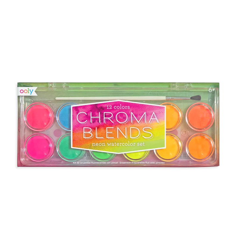 Chroma Blends - Neon Watercolor Set (12 Colors)