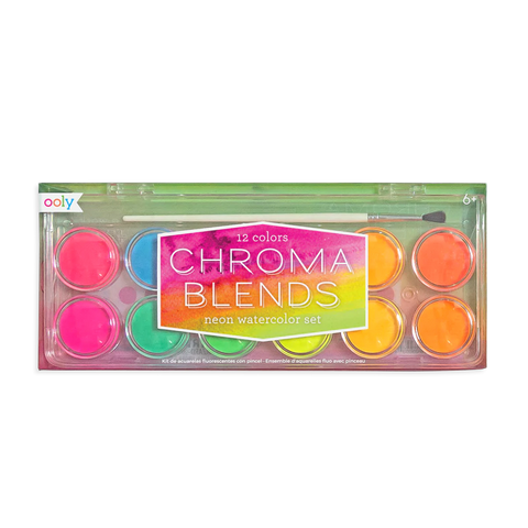 Chroma Blends - Neon Watercolor Set (12 Colors)