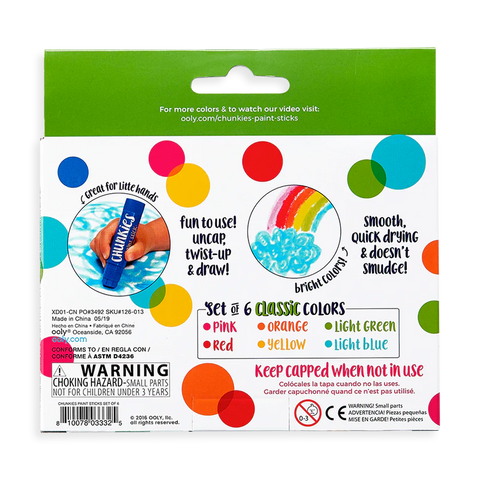 Paint Sticks - Chunkies Classic Set Of 6