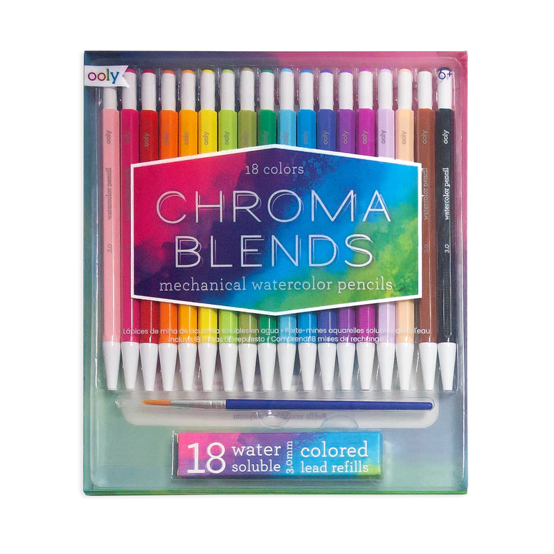 Chroma Blends - Mechanical Watercolor Pencils + Refills (Set of 18)