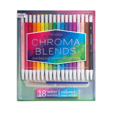 Chroma Blends - Mechanical Watercolor Pencils + Refills (Set of 18)