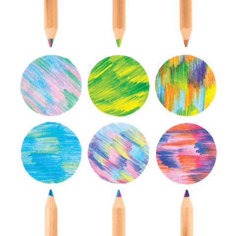 Colored Pencils - Kaleidoscope Multi-Colored (Set of 6)