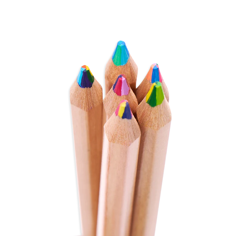 Colored Pencils - Kaleidoscope Multi-Colored (Set of 6)