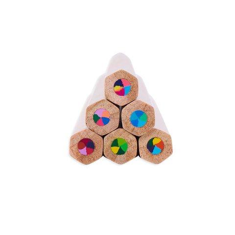 Colored Pencils - Kaleidoscope Multi-Colored (Set of 6)