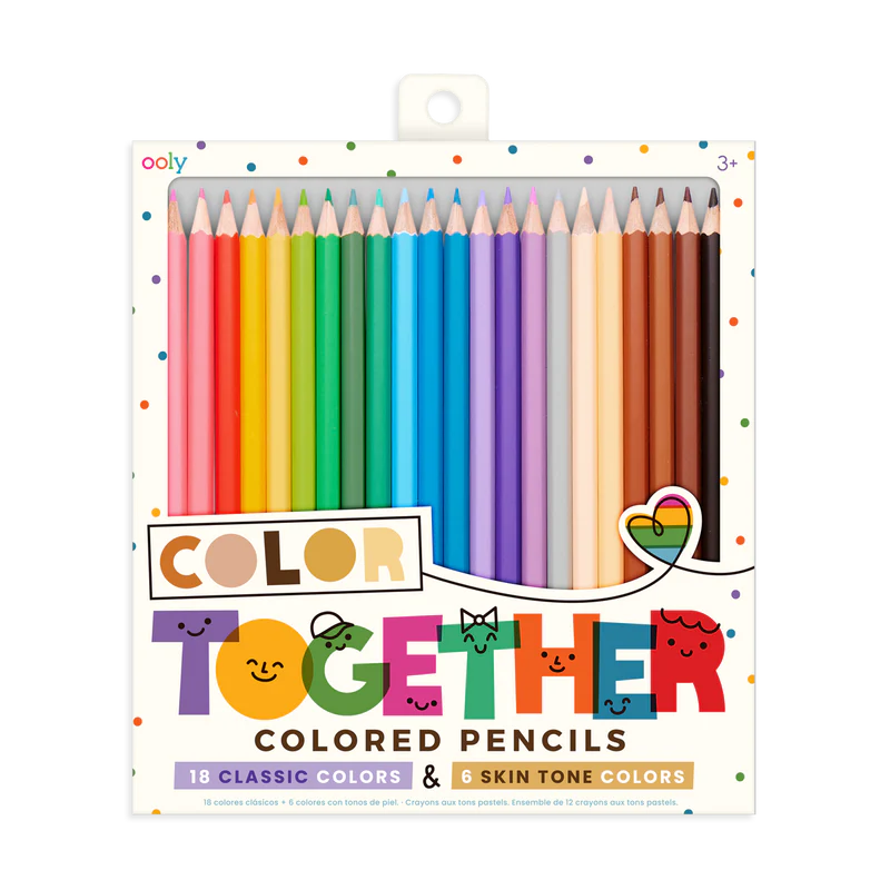 Colored Pencils - Color Together (18 Classic Colors + 6 Skin Tone Colors)