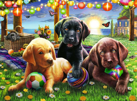 Puzzle - Puppy Picnic (100pc XXL)