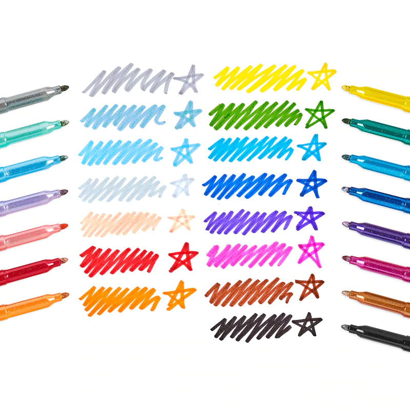 Glitter Markers - Rainbow Sparkle (15 Set)