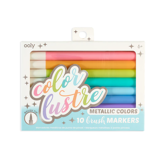 Color Lustre - Metallic Color Brush Markers (Set of 10)