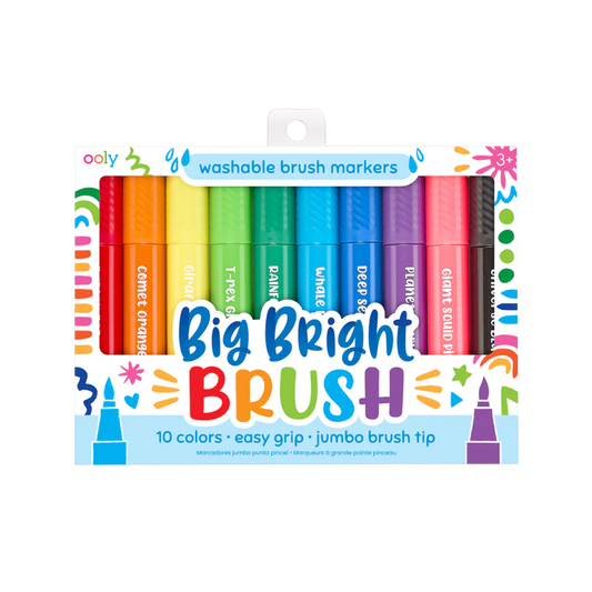Markers - Big Bright Brush Tip Set Of 10 Colors