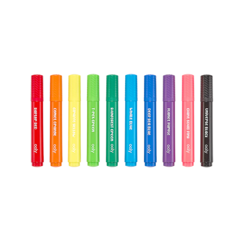 Markers - Big Bright Brush Tip Set Of 10 Colors