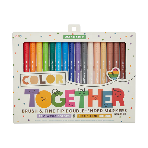 Markers - Color Together (12 Classic Colors + 6 Skin Tone Colors)