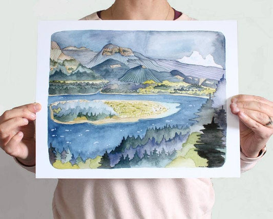 Impresión de arte - Garganta del río Columbia 11x14"