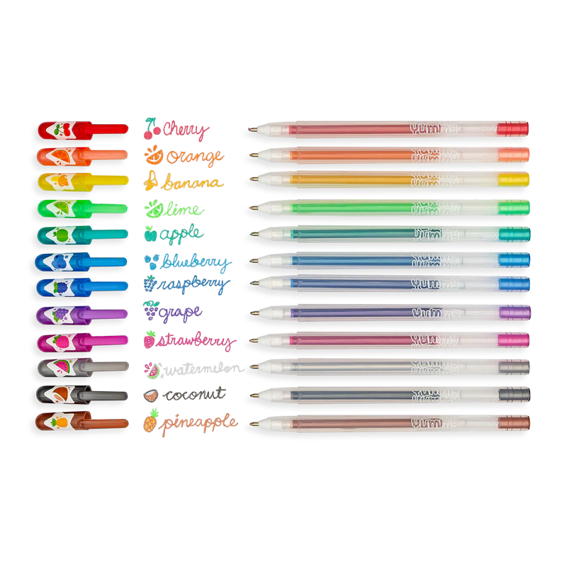 Glitter Gel Pens - Yummy Yummy Scented Set Of 12