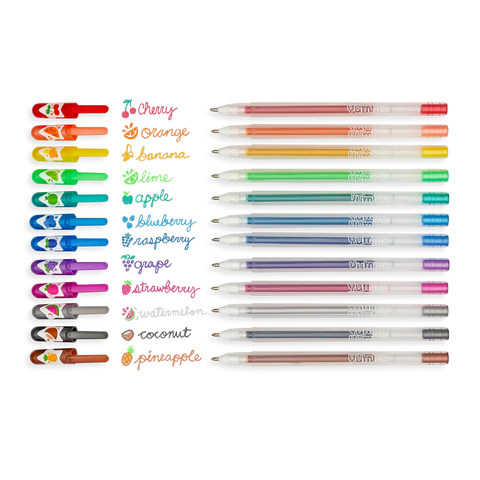 Glitter Gel Pens - Yummy Yummy Scented Set Of 12