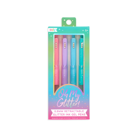 Pens - Oh My Glitter! 4 Pack Retractable Glitter Gel (0.8mm)